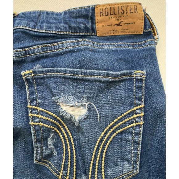 Hollister Womens Distressed Skinny Jeans W27 L33 Blue Denim - Picture 9 of 13